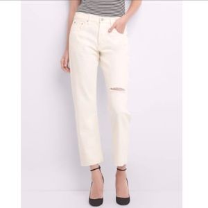 NWOT Gap Vintage Straight crop white ankle jeans size 25/0